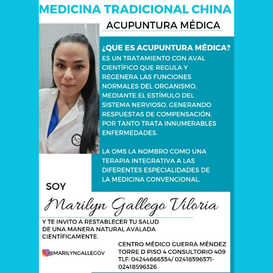Medicina Tradicional China Acupuntura Médica Marilyn Gallego Viloria